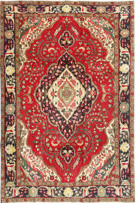 絨毯 ペルシャ タブリーズ 200X298 レッド/ベージュ (ウール, ペルシャ/イラン)