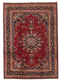 207X294 Alfombra Mashad Oriental Rojo Oscuro/Negro (Lana, Persia/Irán) Carpetvista