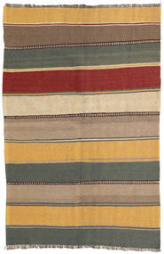  Orientalischer Kelim Teppich 122X188 Beige/Orange Wolle, Persien/Iran Carpetvista