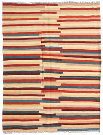 146X189 Kelim Teppich Orientalischer Beige/Rot (Wolle, Persien/Iran) Carpetvista