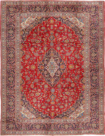 Tapete Kashan 290X390 Vermelho/Bege Grande (Lã, Pérsia/Irão)