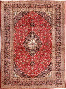  Kashan Szőnyeg 300X410 Perzsa Gyapjúszőnyeg Piros/Barna Nagy Carpetvista