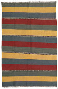  Kilim Rug 132X198 Persian Wool Dark Grey/Red Small Carpetvista