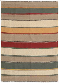 Kilim Rug Rug 142X194 Beige/Orange Wool, Persia/Iran Carpetvista