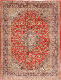  Persischer Keshan Signatur : Kashan Rezazadeh Teppich 300X393 Rot/Orange Carpetvista