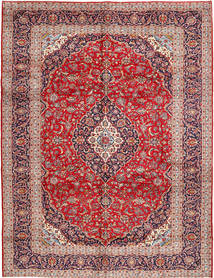 Keshan Matta 300X385 Röd/Orange Stor Ull, Persien/Iran Carpetvista
