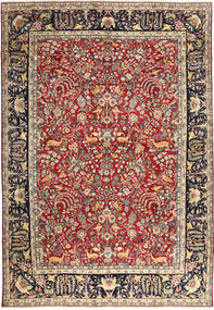  Persischer Yazd Figurativ Teppich 288X410 Rot/Beige Großer (Wolle, Persien/Iran)