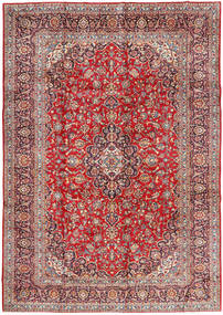 Keshan Teppich 276X396 Rot/Orange Großer Wolle, Persien/Iran Carpetvista