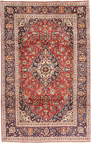 Tapete Kashan 195X305 Vermelho/Bege (Lã, Pérsia/Irão)