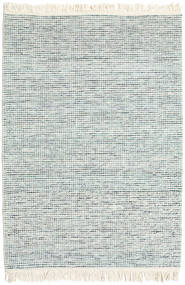  160X230 Plain (Single Colored) Medium Drop Rug - Turquoise Wool