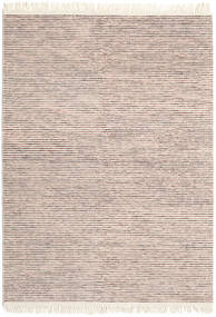  210X290 Plain (Single Colored) Medium Drop Rug - Pink/Brown Wool