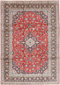 Tapete Oriental Kashan 245X350 Vermelho/Cinzento (Lã, Pérsia/Irão)