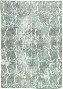 絨毯 カラード ヴィンテージ 200X284 グリーン/グレー (ウール, ペルシャ/イラン)
