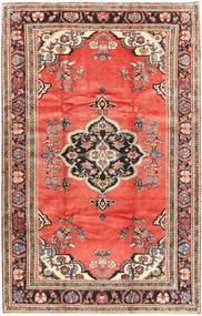 218X341 絨毯 ハマダン オリエンタル レッド/ベージュ (ウール, ペルシャ/イラン) Carpetvista