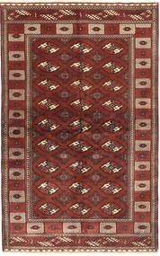  Persischer Turkaman Teppich 132X220 Braun/Rot Carpetvista