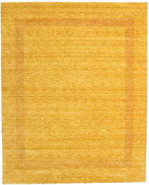Handloom Gabba 240X300 Large Gold Plain (Single Colored) Wool Rug
