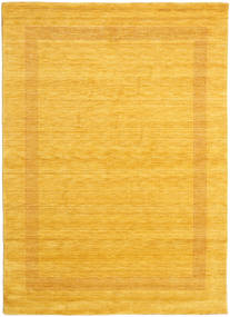 Handloom Gabba 210X290 Gold Plain (Single Colored) Wool Rug 