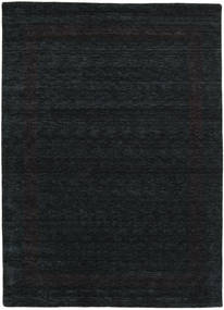 Handloom Gabba 240X340 Large Black/Grey Plain (Single Colored) Wool Rug