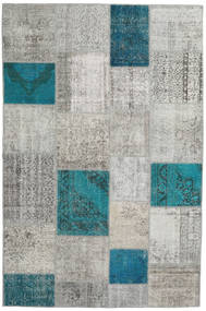 200X302 Tapete Patchwork Moderno Cinzento/Azul (Lã, Turquia) Carpetvista