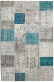 Patchwork Rug 198X302 Grey/Blue Wool, Turkey Carpetvista