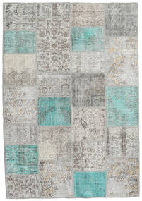 159X230 Patchwork Teppich Moderner Grau/Beige (Wolle, Türkei) Carpetvista