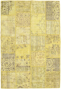 Patchwork Rug 160X235 Yellow Wool, Turkey Carpetvista