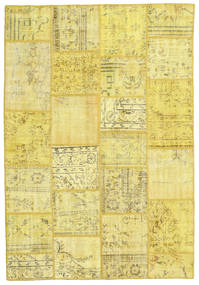  Patchwork Rug 159X231 Wool Yellow/Beige Small Carpetvista