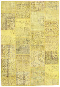 158X234 Patchwork Teppich Moderner Gelb (Wolle, Türkei) Carpetvista