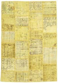 159X230 Tapete Patchwork Moderno Amarelo/Bege (Lã, Turquia) Carpetvista