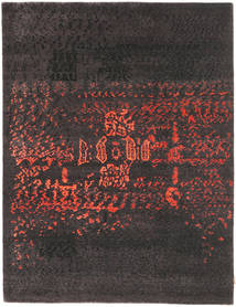 Tapete Roma Moderno Collection 178X233 Cinza Escuro/Vermelho Escuro (Lã, Índia)