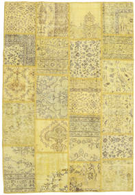 157X230 Patchwork Teppich Moderner Gelb (Wolle, Türkei) Carpetvista