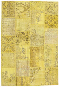 158X232 Patchwork Teppich Moderner Gelb (Wolle, Türkei) Carpetvista
