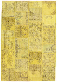 158X234 Tapete Patchwork Moderno Amarelo (Lã, Turquia) Carpetvista
