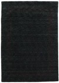 Handloom Gabba 160X230 Black/Grey Plain (Single Colored) Wool Rug