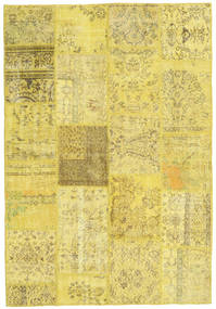  Patchwork Rug 159X232 Wool Yellow Small Carpetvista