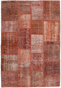 Tapete Patchwork 139X204 Vermelho/Castanho (Lã, Turquia)