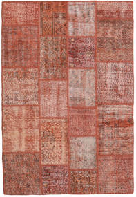Patchwork Rug 139X205 Red/Brown Wool, Turkey Carpetvista