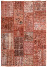  Patchwork Rug 138X200 Wool Red/Brown Small Carpetvista