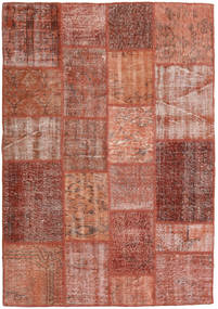  Patchwork Rug 138X197 Wool Red/Orange Small Carpetvista