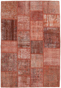 Patchwork Teppich 138X203 Rot/Braun Wolle, Türkei Carpetvista