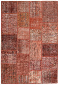 Tapete Patchwork 138X204 Vermelho/Castanho (Lã, Turquia)