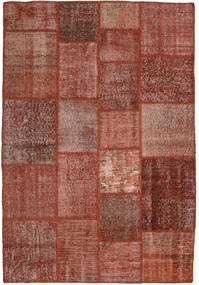 Tapete Patchwork 138X204 Vermelho/Castanho (Lã, Turquia)