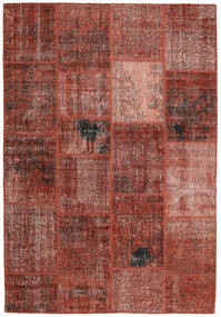  Patchwork Tapete 159X232 Lã Vermelho/Vermelho Escuro Pequeno Carpetvista