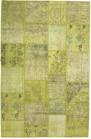 199X304 Tapete Patchwork Moderno Verde/Luz Verde (Lã, Turquia) Carpetvista