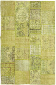 Patchwork Rug 197X303 Green/Light Green Wool, Turkey Carpetvista
