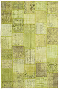 Patchwork Rug 199X302 Green/Light Green Wool, Turkey Carpetvista