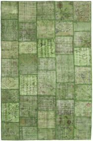  Patchwork Rug 196X302 Wool Green Carpetvista