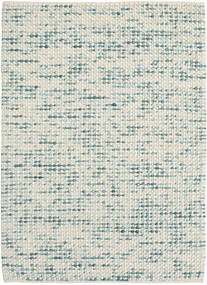 Big Drop 140X200 Small Off White/Teal Wool Rug