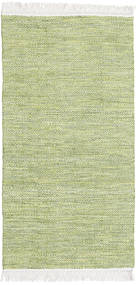  90X150 Plain (Single Colored) Small Diamond Wool Rug - Green Wool