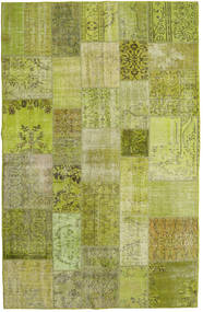  Patchwork Rug 196X304 Wool Green/Dark Green Carpetvista